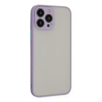 Newface iPhone 13 Pro Max Kılıf Montreal Silikon Kapak - Mor