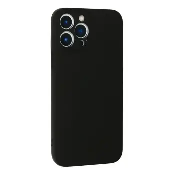 Newface iPhone 13 Pro Max Kılıf Nano içi Kadife Silikon - Siyah