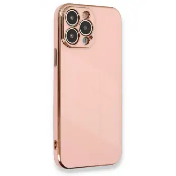 Newface Apple iPhone 13 Pro Max Kılıf Volet Silikon - Pembe