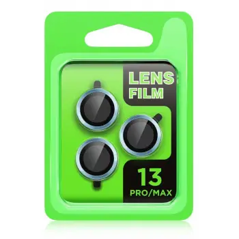 Newface iPhone 13 Pro Max Raze Metal Kamera Lens - Mavi