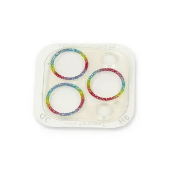 Newface iPhone 13 Pro Max Shine Kamera Lens Koruma Cam - Rainbow