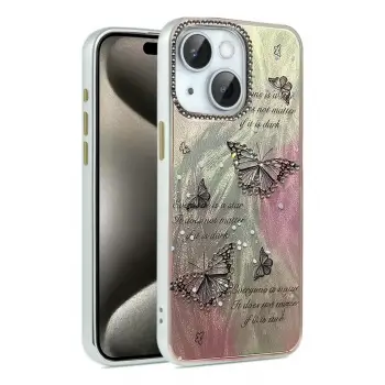 Newface Apple iPhone 14 Kılıf Blade Aynalı Desenli Kapak - Desen 6