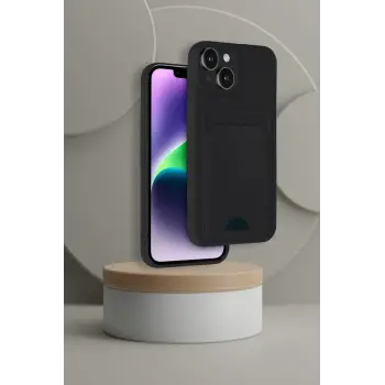 Newface Apple iPhone 14 Kılıf Kelvin Kartvizitli Silikon - Bordo