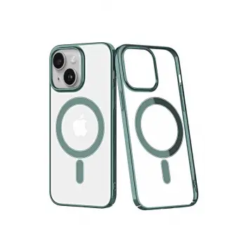 Newface iPhone 14 Plus Kılıf Element Magneticsafe Sert Kapak - Köknar Yeşili
