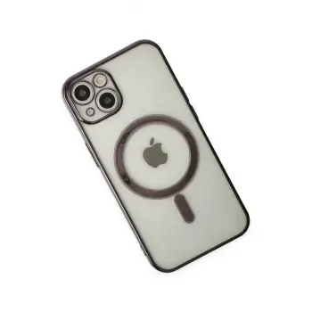 Newface iPhone 14 Plus Kılıf Magneticsafe Lazer Silikon - Siyah
