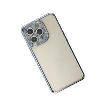 Newface iPhone 14 Pro Kılıf Joke Taşlı Silikon - Mavi