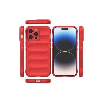 Newface iPhone 14 Pro Kılıf Optimum Silikon - Kırmızı