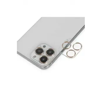 Newface Apple iPhone 14 Pro Max Band Metal Kamera Lens - Gold