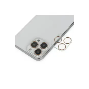 Newface iPhone 14 Pro Max Band Metal Kamera Lens - Gold