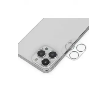 Newface Apple iPhone 14 Pro Max Band Metal Kamera Lens - Gümüş