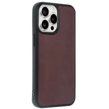 Newface iPhone 14 Pro Max Kılıf Aras Deri Kapak - Bordo