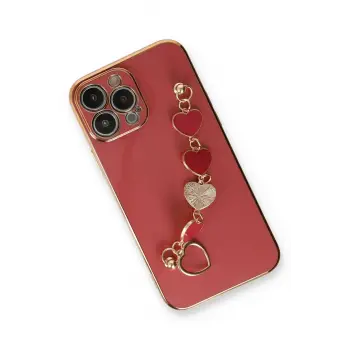 Newface iPhone 14 Pro Max Kılıf Esila Silikon - Kırmızı