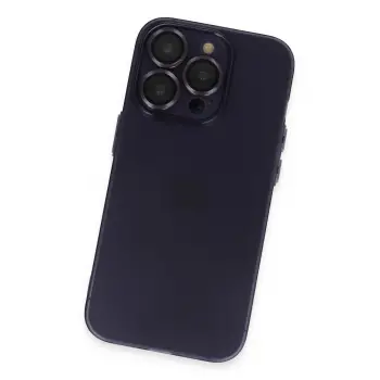 Newface iPhone 14 Pro Max Kılıf Luko Lens Silikon - Derin Mor