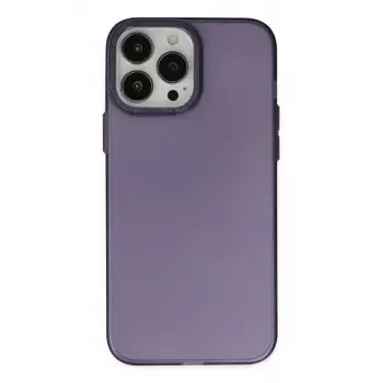 Newface Apple iPhone 14 Pro Max Kılıf Modos Metal Kapak - Mor