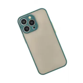 Newface Apple iPhone 14 Pro Max Kılıf Montreal Silikon Kapak - Yeşil