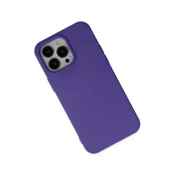 Newface iPhone 14 Pro Max Kılıf Nano içi Kadife Silikon - Mor