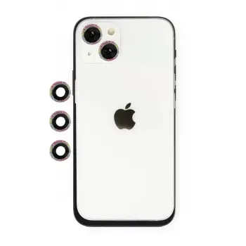 Newface Apple iPhone 14 Shine Kamera Lens - Rainbow