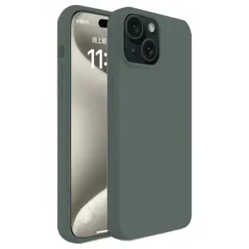 Newface Apple iPhone 15 Kılıf First Silikon - Koyu Yeşil
