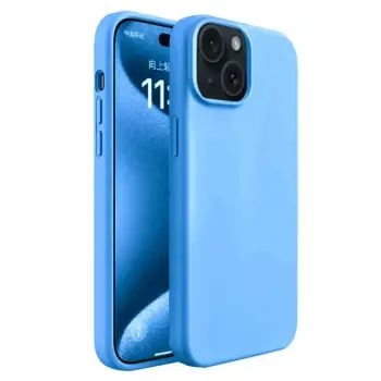 Newface Apple iPhone 15 Kılıf First Silikon - Mavi