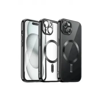 Newface Apple iPhone 15 Kılıf Kross Magneticsafe Kapak - Siyah