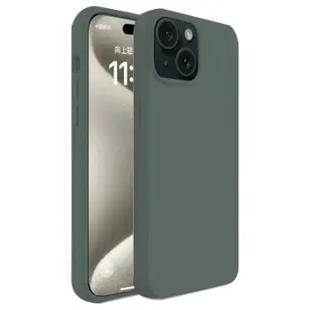 Newface iPhone 15 Plus Kılıf First Silikon - Koyu Yeşil