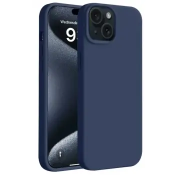 Newface Apple iPhone 15 Plus Kılıf First Silikon - Lacivert