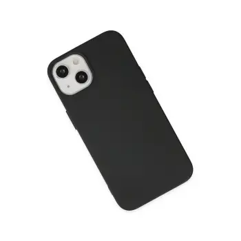 Newface iPhone 15 Plus Kılıf Nano içi Kadife Silikon - Siyah