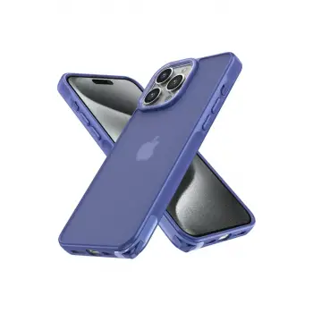 Newface Apple iPhone 15 Pro Kılıf Elegant Kapak - Açık Mavi