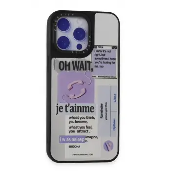 Newface Apple iPhone 15 Pro Kılıf Mirror Desenli Kapak - Mirror - 4