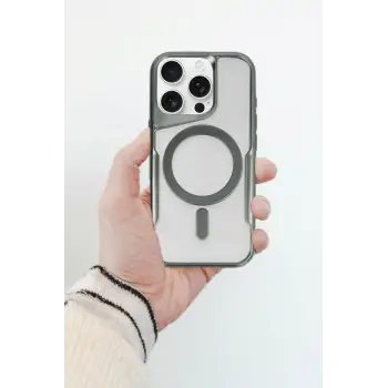 Newface iPhone 15 Pro Max Kılıf Boyi Magsafe Silikon Kapak - Derin Mor