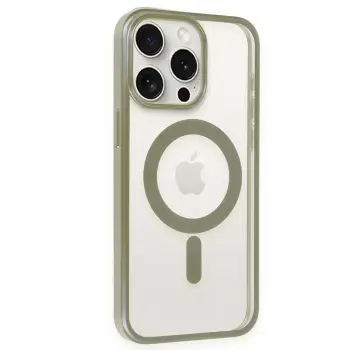 Newface iPhone 15 Pro Max Kılıf Erozi Magsafe Kapak - Gri