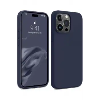 Newface Apple iPhone 15 Pro Max Kılıf First Silikon - Lacivert