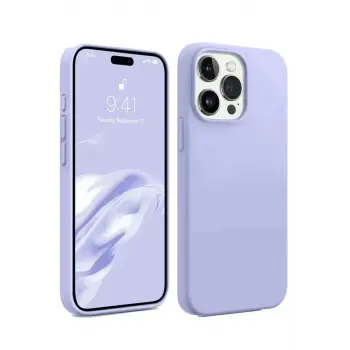 Newface Apple iPhone 15 Pro Max Kılıf First Silikon - Lila