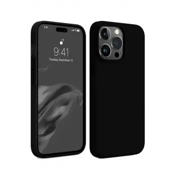 Newface Apple iPhone 15 Pro Max Kılıf First Silikon - Siyah