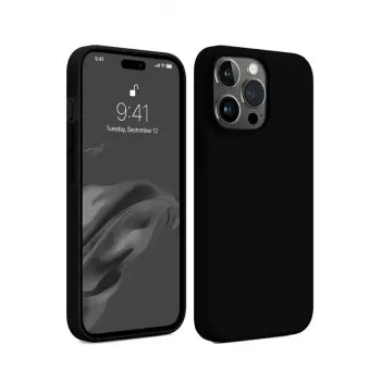 Newface iPhone 15 Pro Max Kılıf First Silikon - Siyah