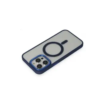 Newface Apple iPhone 15 Pro Max Kılıf Room Magneticsafe Silikon - Lacivert