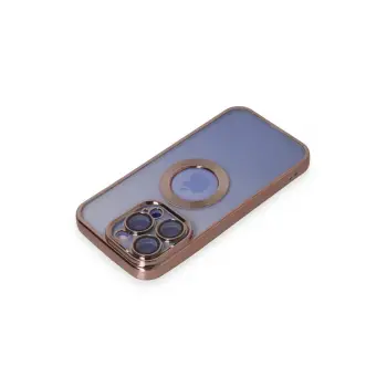 Newface Apple iPhone 15 Pro Max Kılıf Slot Silikon - Rose Gold