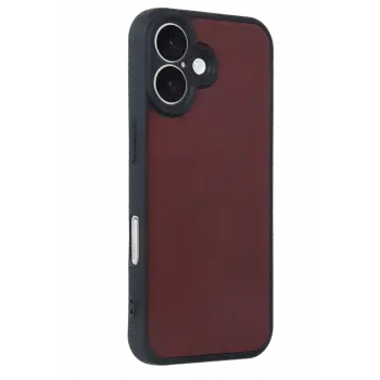 Newface iPhone 16 Kılıf Aras Deri Kapak - Bordo