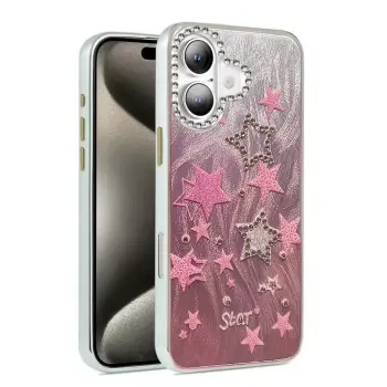 Newface Apple iPhone 16 Plus Kılıf Blade Aynalı Desenli Kapak - Desen 7