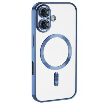 Newface iPhone 16 Plus Kılıf Kross Magneticsafe Kapak - Mavi