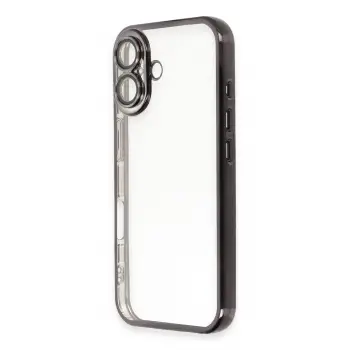Newface iPhone 16 Plus Kılıf Razer Lensli Silikon - Siyah