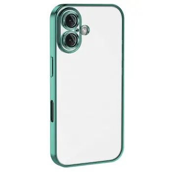 Newface iPhone 16 Plus Kılıf Razer Lensli Silikon - Turkuaz
