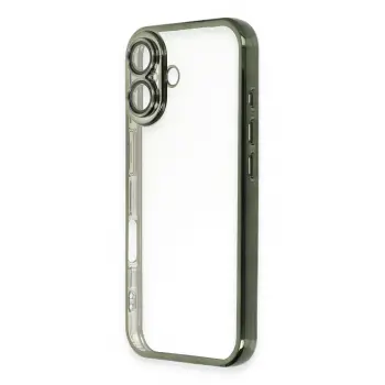 Newface iPhone 16 Plus Kılıf Razer Lensli Silikon - Yeşil