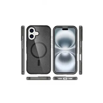 Newface iPhone 16 Plus Kılıf Star Magsafe Kapak - Siyah