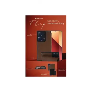 Newface iPhone 16 Pro Kılıf Flip Cover - Kırmızı