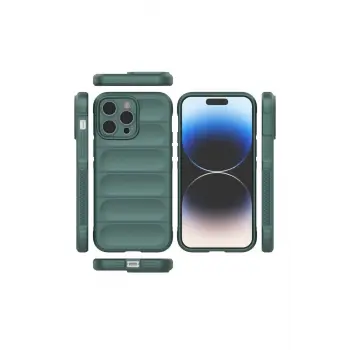 Newface iPhone 16 Pro Max Kılıf Optimum Silikon - Koyu Yeşil