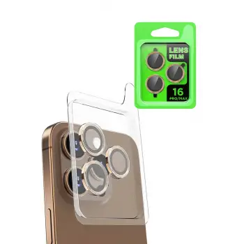 Newface iPhone 16 Pro Max Raze Metal Kamera Lens - Desert