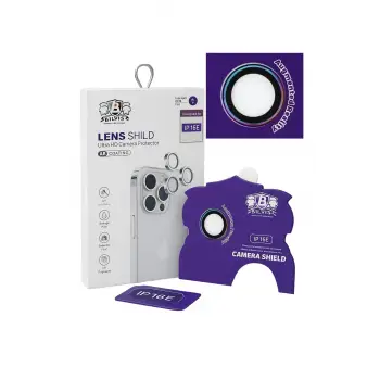 Newface iPhone 16E Bilvis Titan Kamera Lens - Rainbow