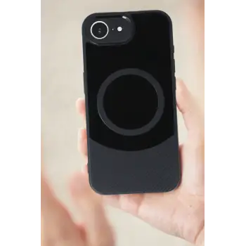 Newface iPhone 16E Kılıf Maya Karbon Kapak - Siyah