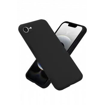 Newface Apple iPhone 16E Kılıf Nano içi Kadife Silikon - Siyah